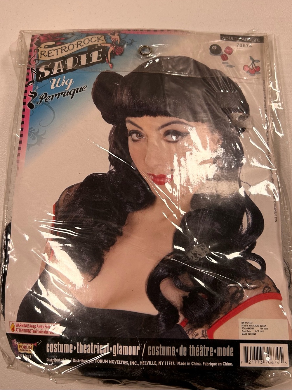 Retro-Rock Women's Black Wig